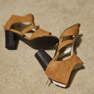 Hush Puppies Tan Heeled Shoes